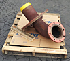 Rack Zinc Plating of a Steel Pump Flange